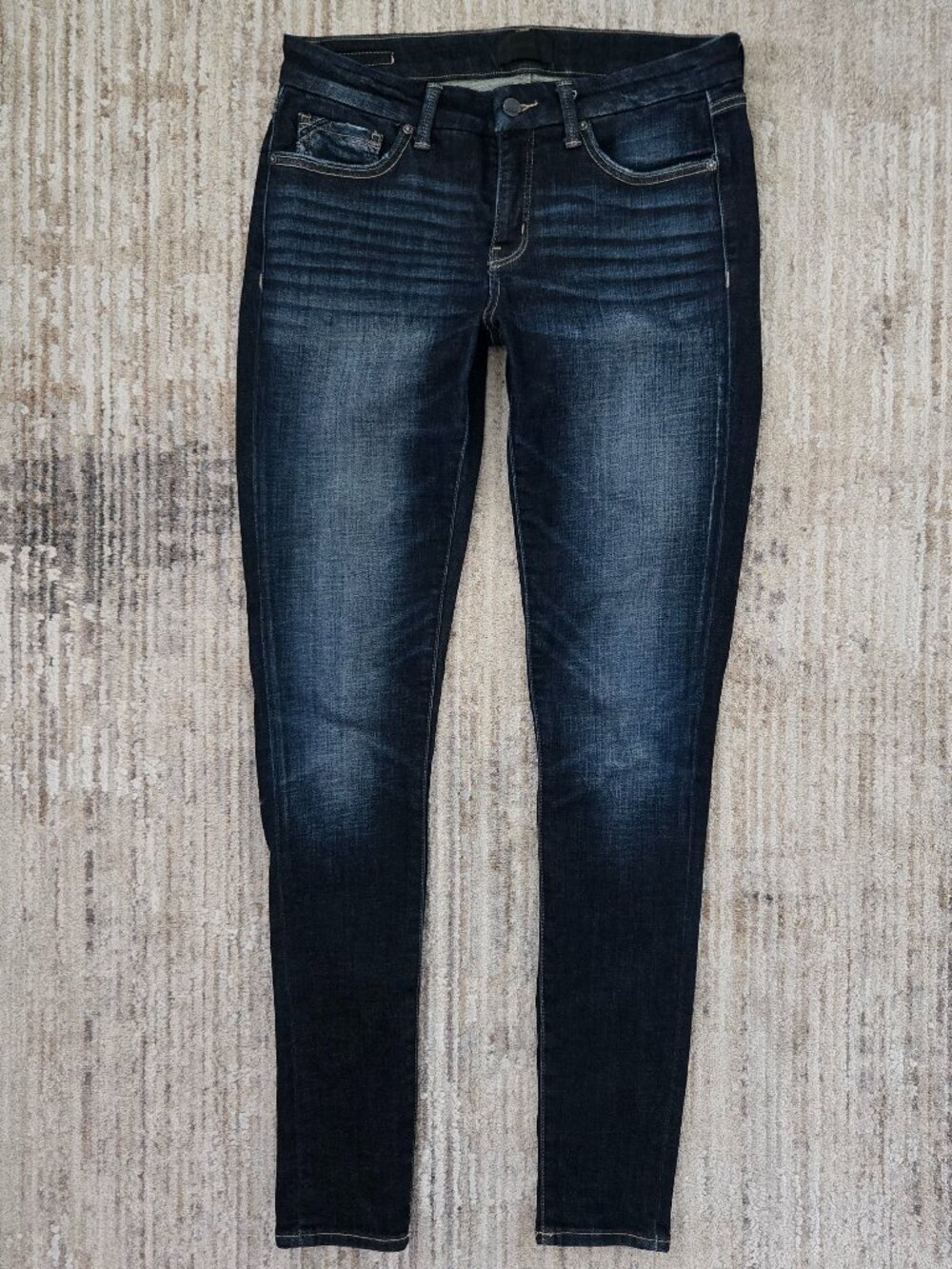 Buckle Black Fit No 53 Skinny Jeans Womens Dark Wash Stretch Denim 29W 34L